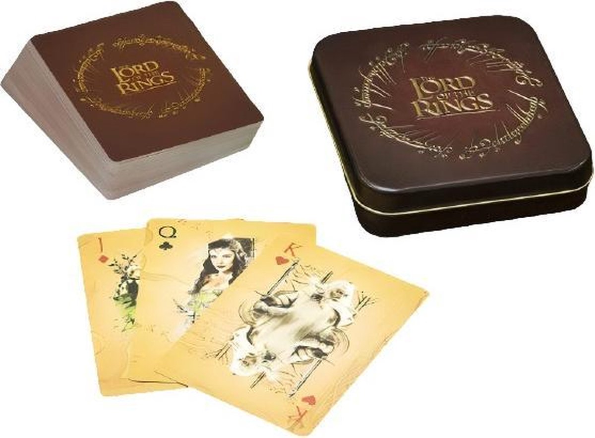 Paladone Speelkaarten Lord Of The Rings/beige 56-delig - Bruin