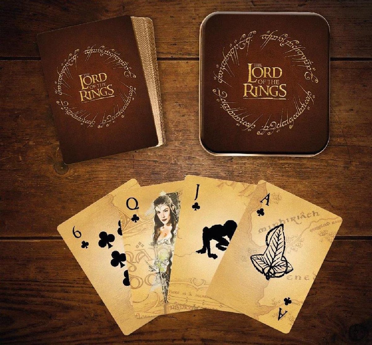 Paladone Speelkaarten Lord Of The Rings/beige 56-delig - Bruin