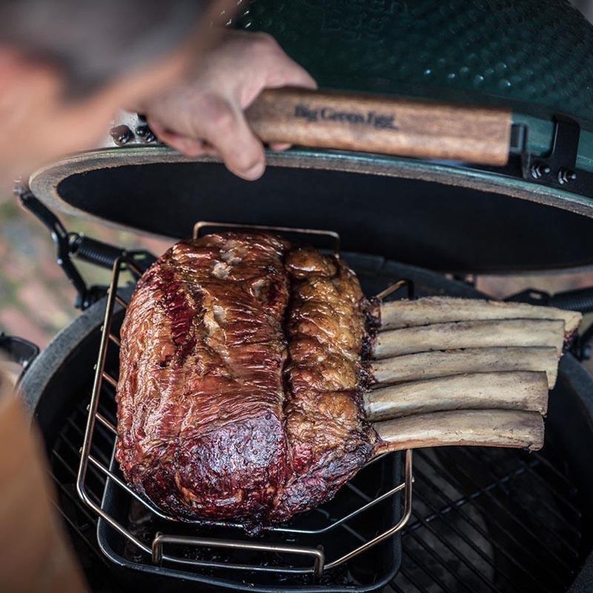 Big Green Egg Stainless Steel Roasting Rack S/M - Silver
