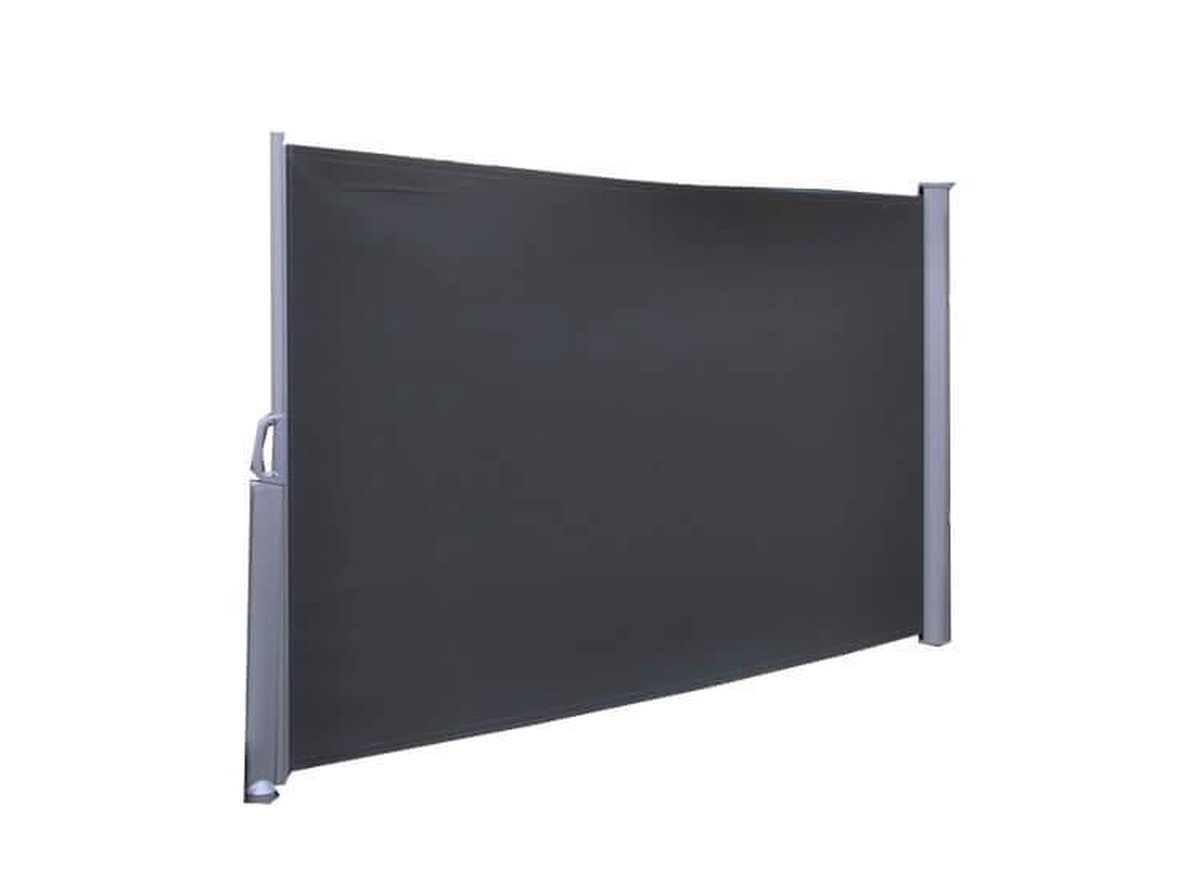 hi Premium Windscherm Intrekbaar - 1,6 x 3 Meter - Zwart