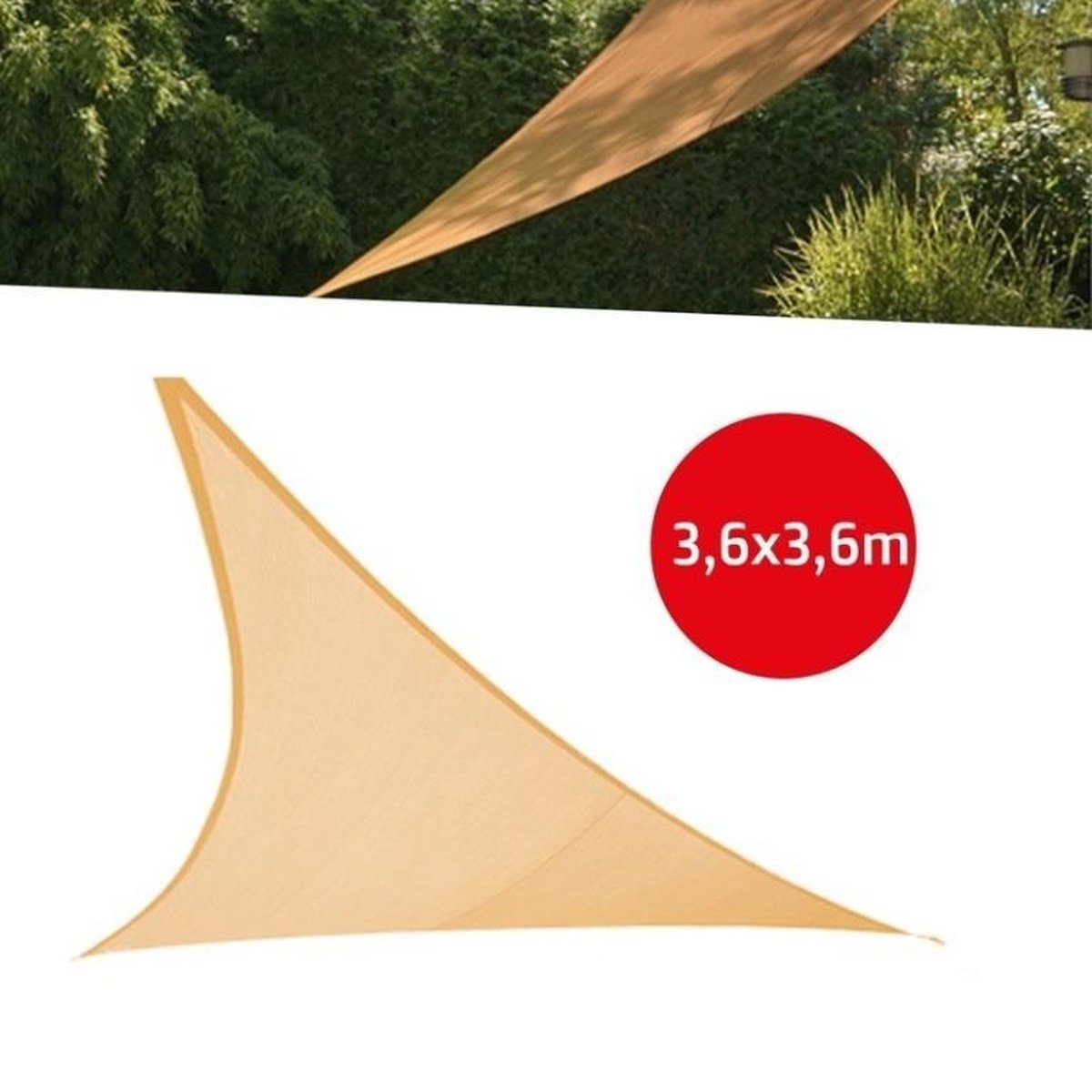 hi Premium Schaduwdoek - 360 x 360 x 360 cm - Beige