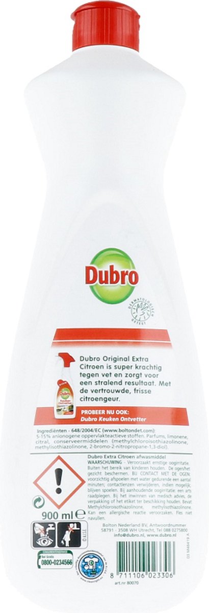Dubro Afwasmiddel Extra Citroen- 900ml