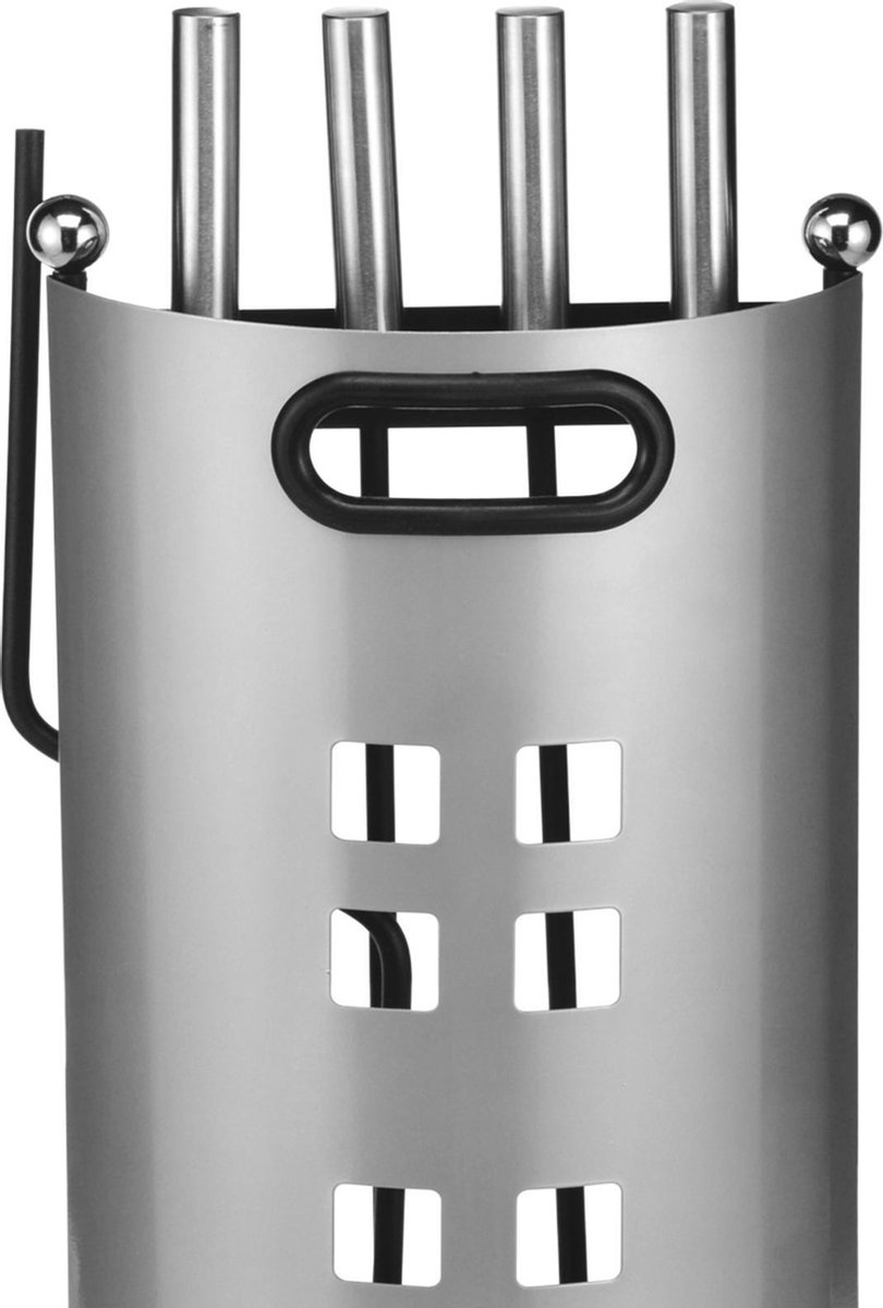 Huismerk Premium Houtkachel Set Met RVS Handvat - 5 Delig - Silver