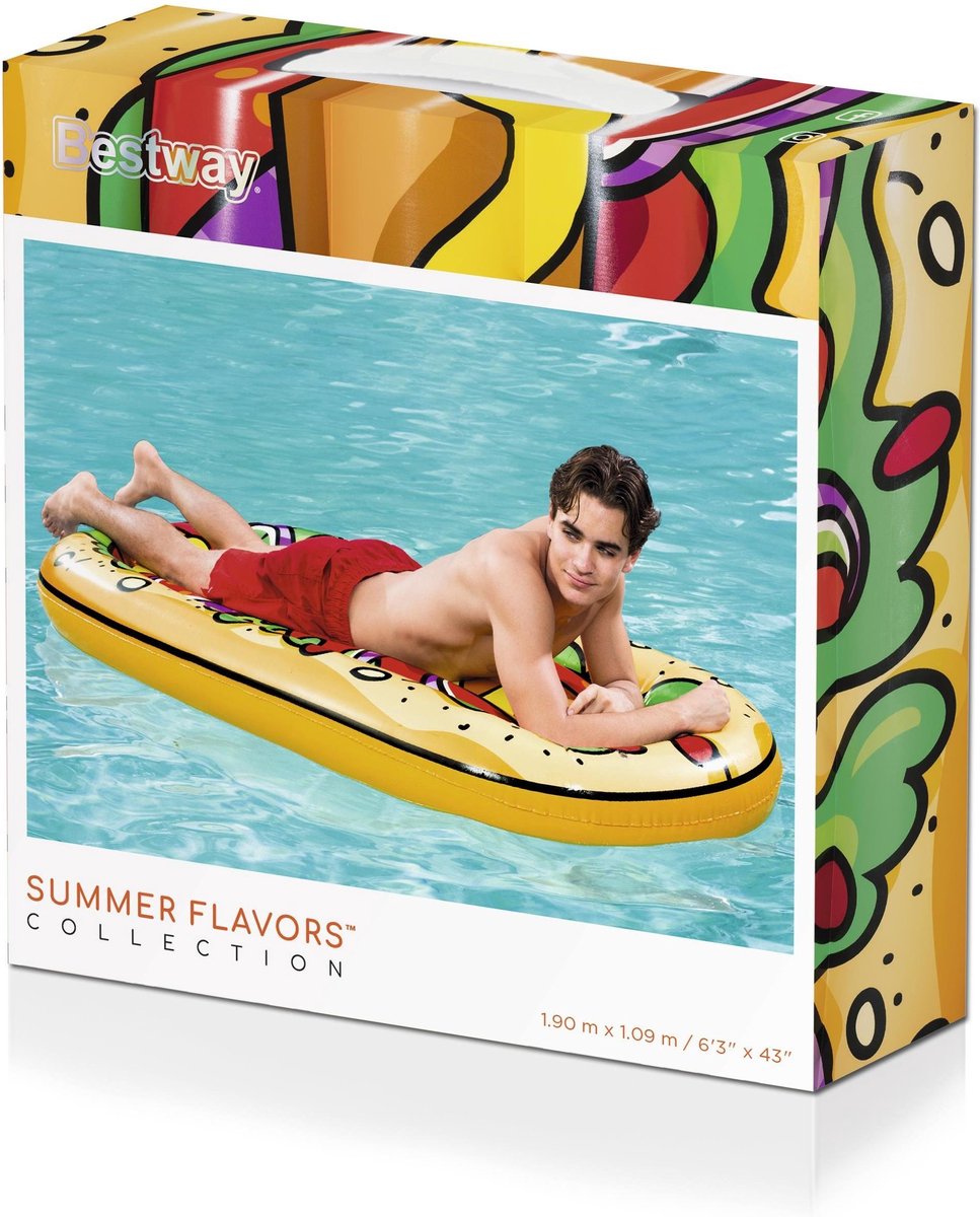Bestway Luchtbed Hotdog - 190 x 109 cm