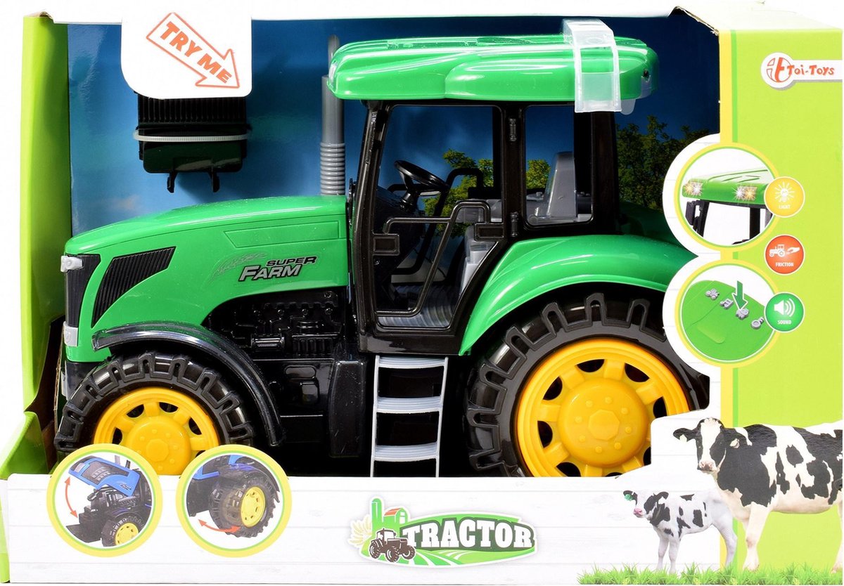 Toi-Toys Tractor Frictie - 31 Cm - Groen