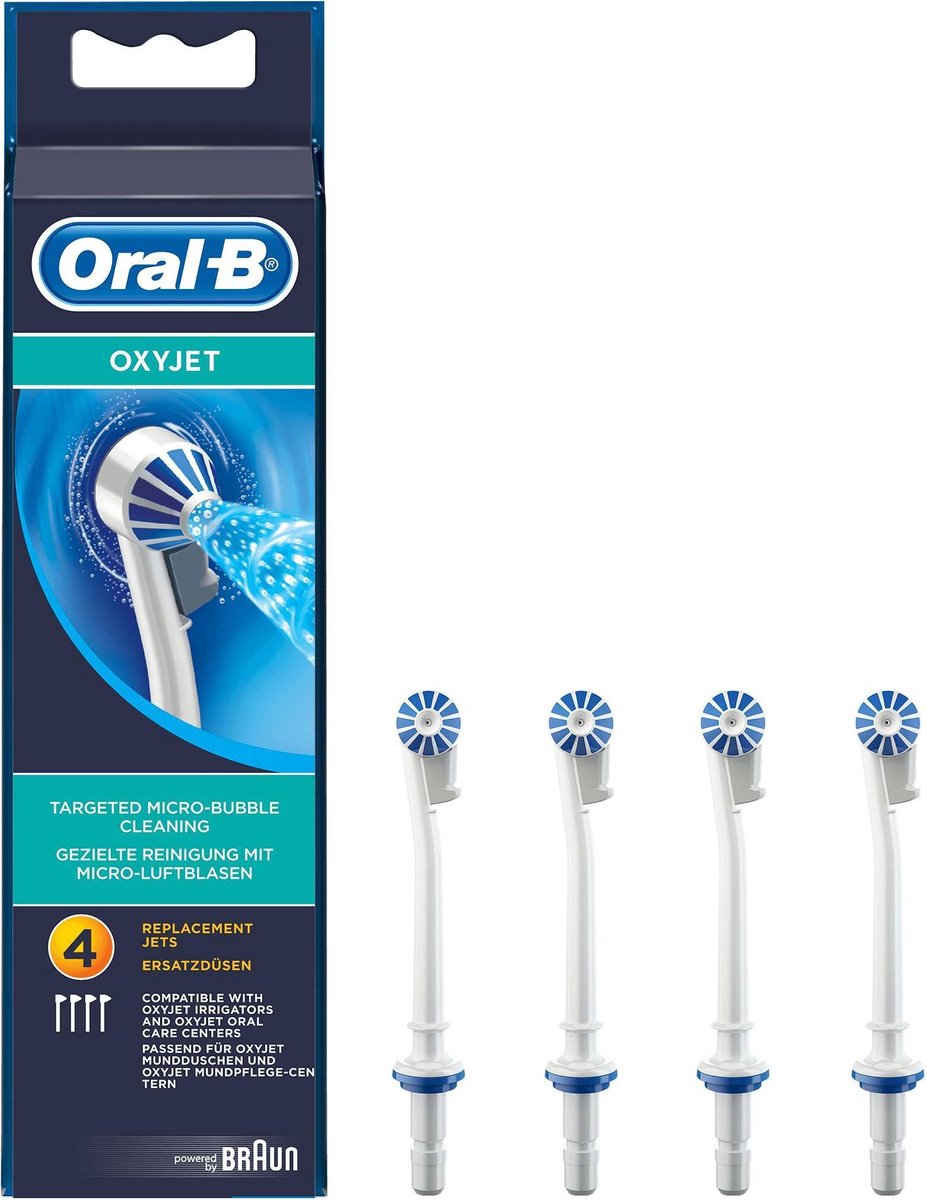 Oral B Oxyjet opzetstukken (4 stuks) - Blanco