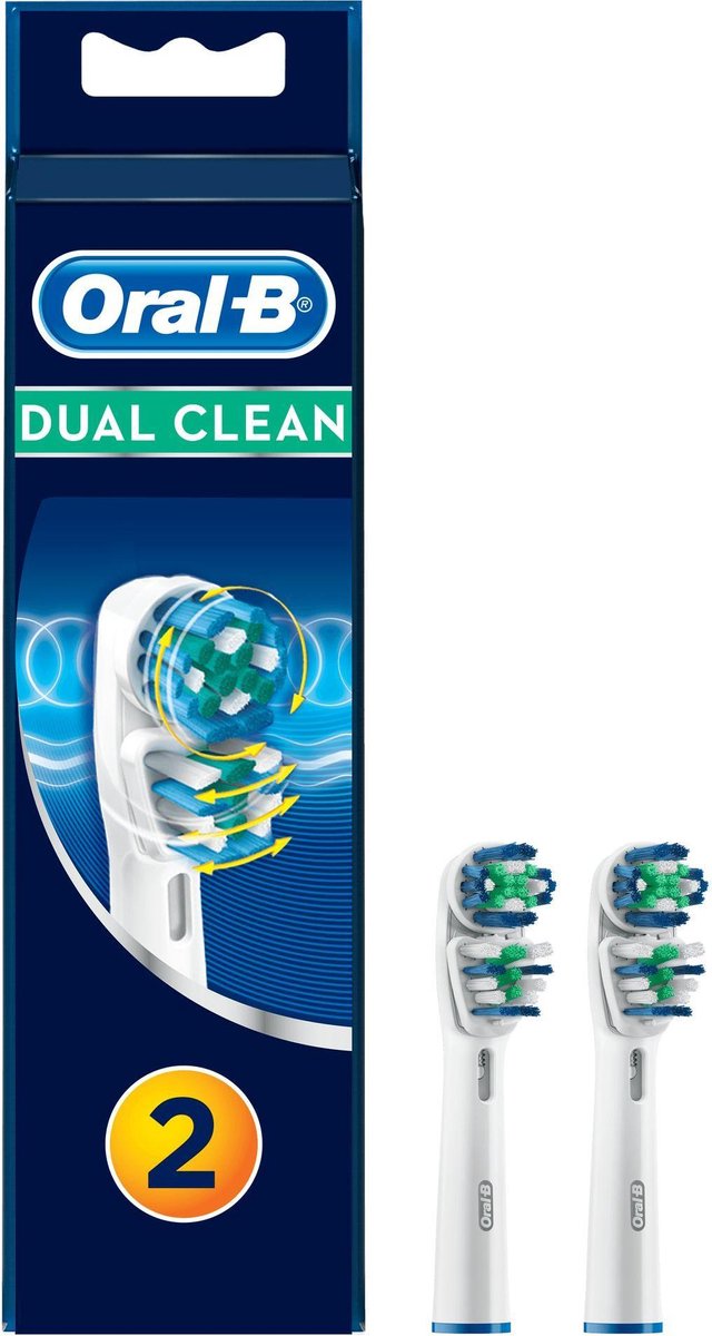 Oral B Dual Clean (2 stuks) - Blanco