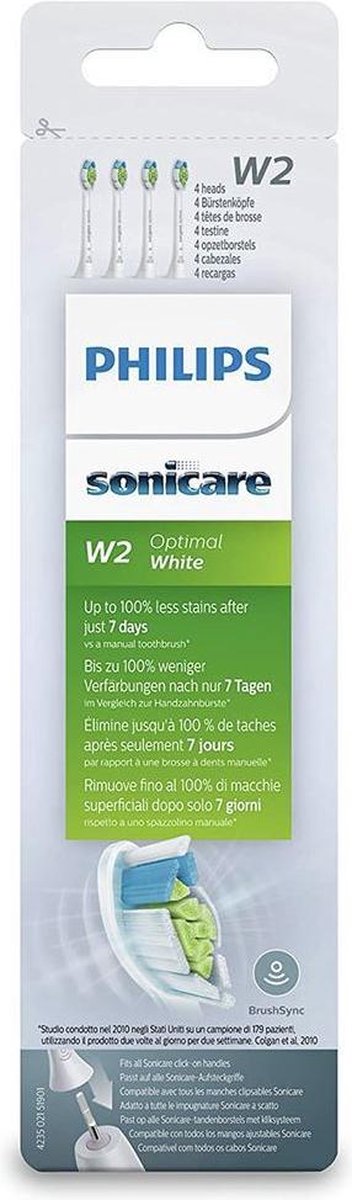 Philips Sonicare Optimal White Standaard HX6064/10 (4 stuks) - Wit