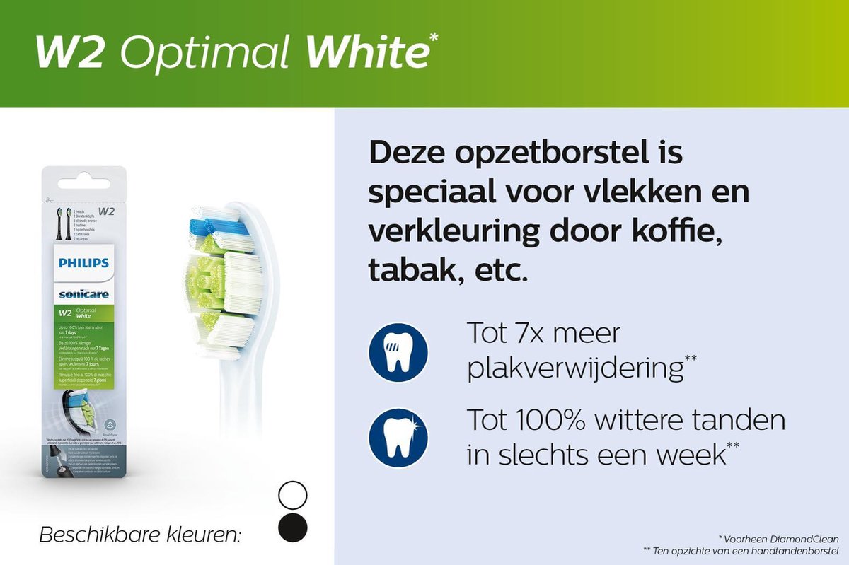 Philips Sonicare Optimal White Standaard HX6064/10 (4 stuks) - Wit