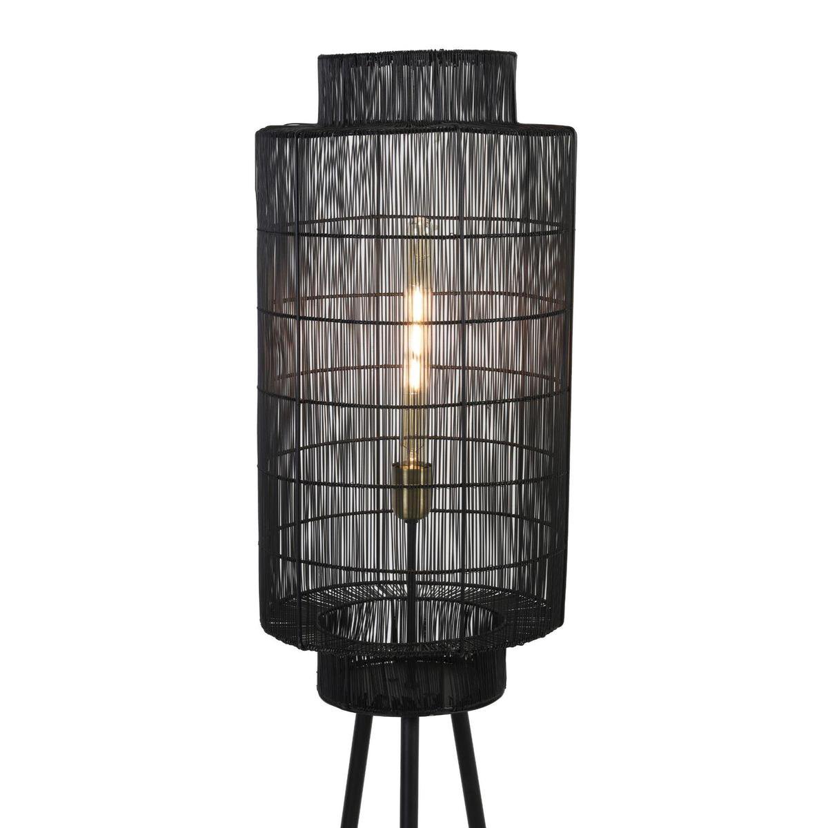 Light & Living Light & Living - Light & Living Gruaro Vloerlamp Ø32 X 150 Cm - Zw - Zwart
