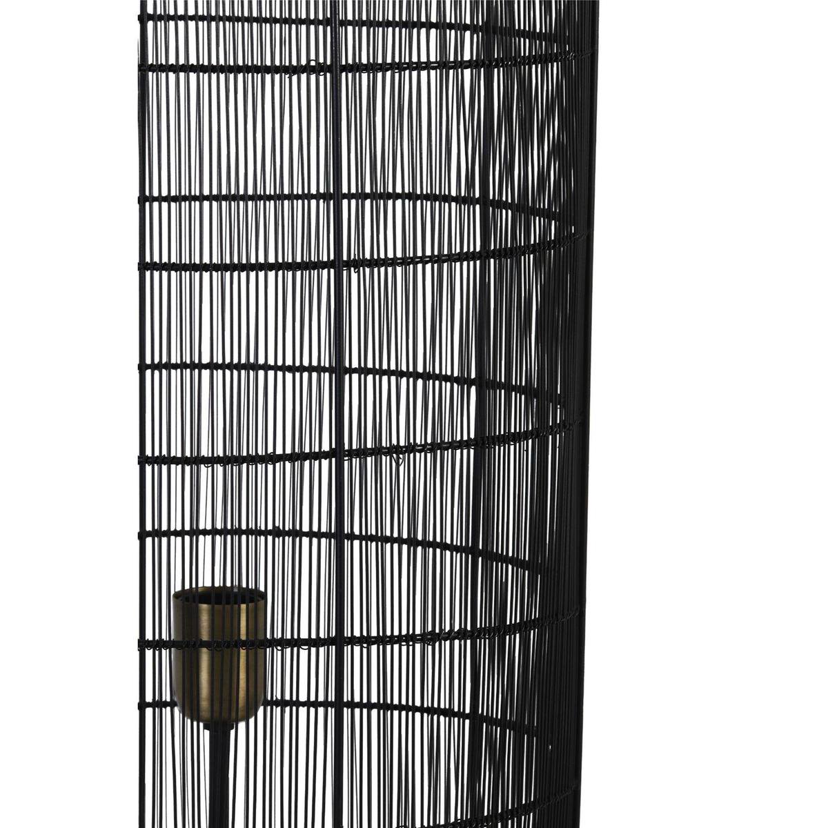 Light & Living Light & Living - Light & Living Gruaro Vloerlamp Ø32 X 150 Cm - Zw - Zwart