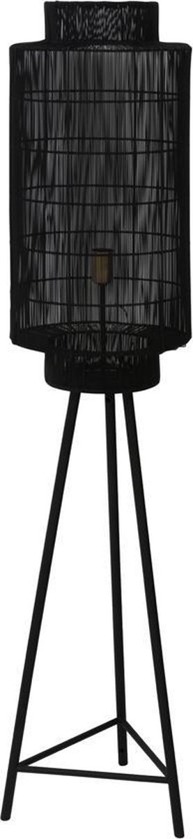Light & Living Light & Living - Light & Living Gruaro Vloerlamp Ø32 X 150 Cm - Zw - Zwart