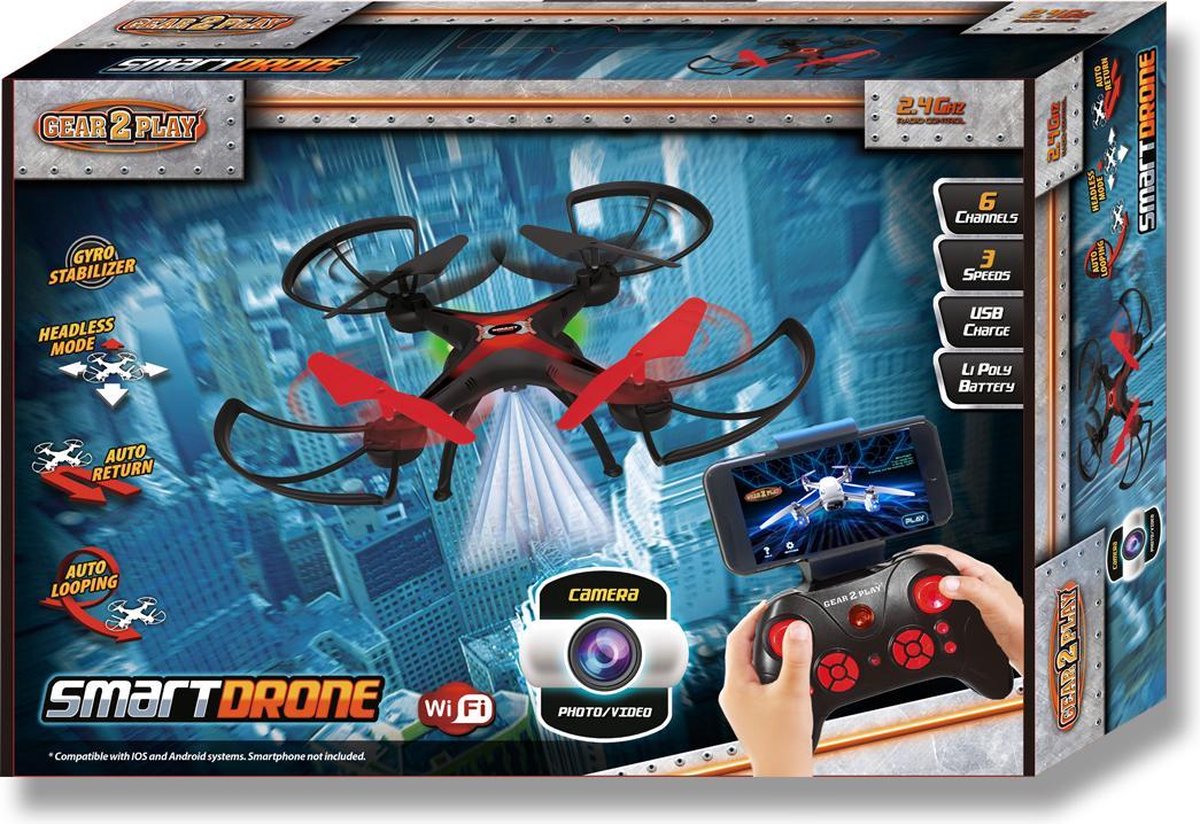 GEAR2PLAY Smart Drone - Zwart