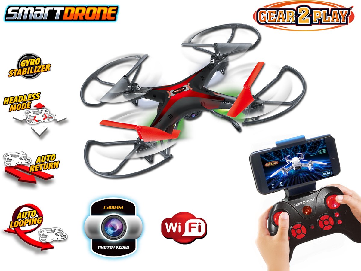 GEAR2PLAY Smart Drone - Zwart