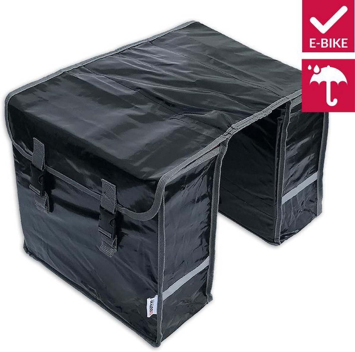 Lynx Dubbele Fietstas Bisonyl 32l/ - Zwart