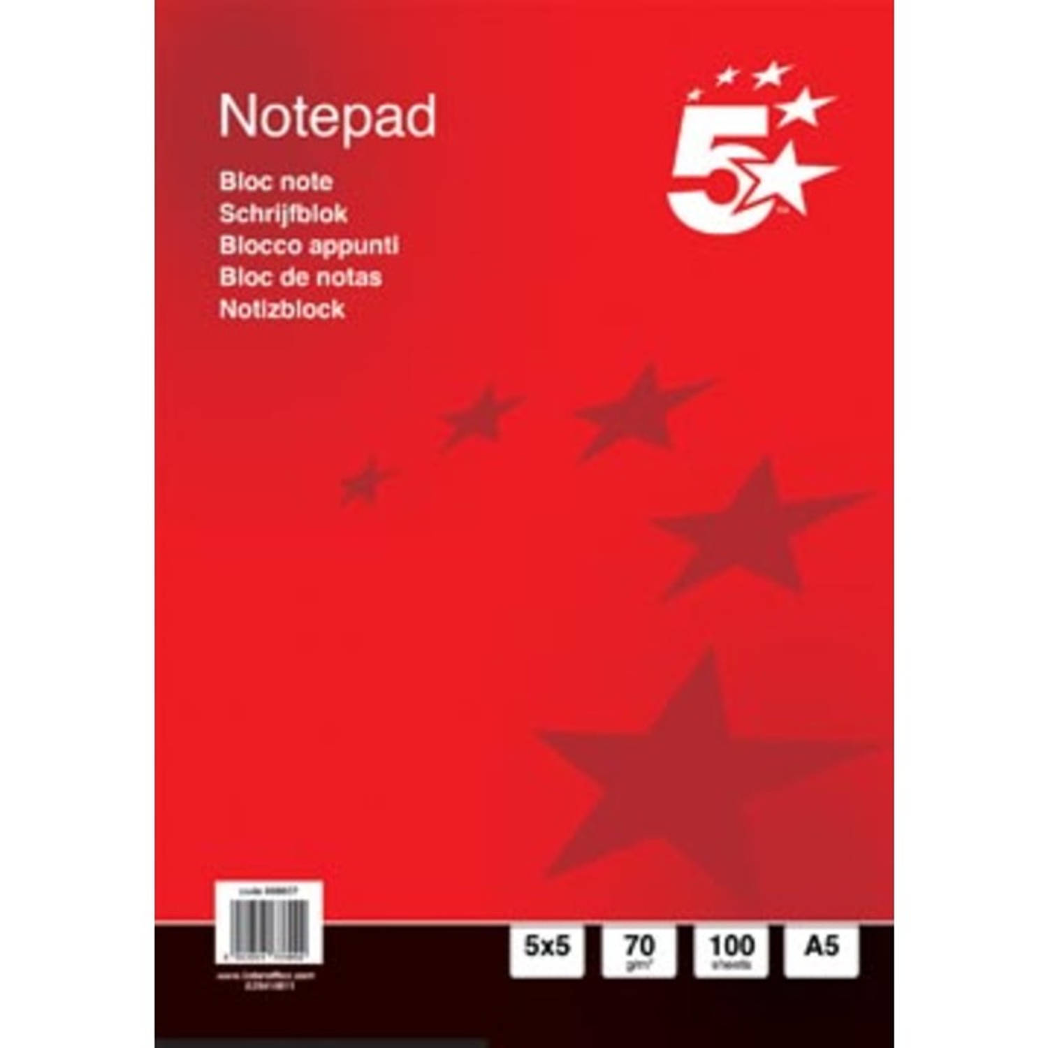 5 Star Business Notitieboek, Ft A5+, 200 Bladzijden, 70 Gram