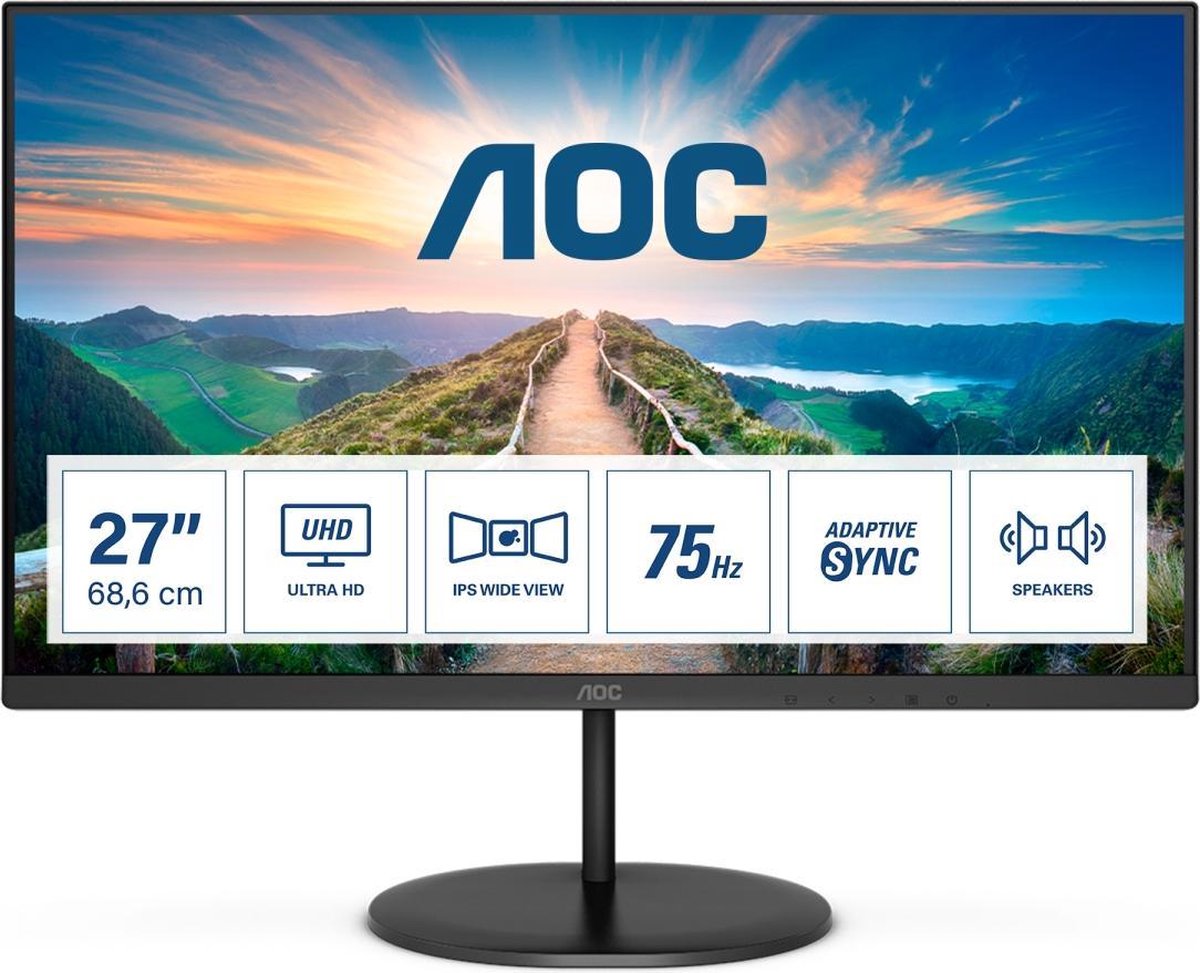 AOC U27V4EA - Zwart