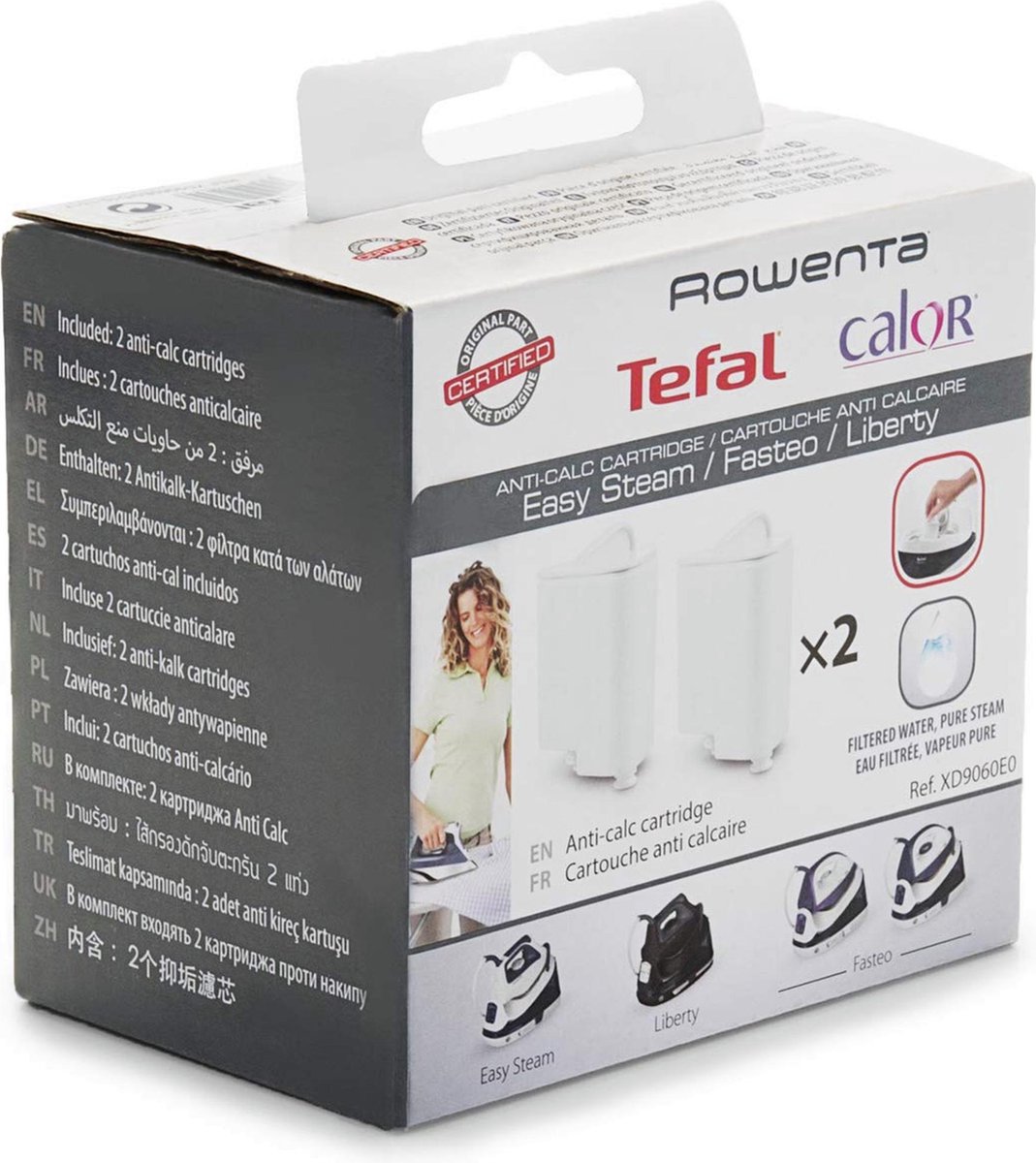 Tefal XD9060 Anti-kalk cartridges Fasteo - Wit