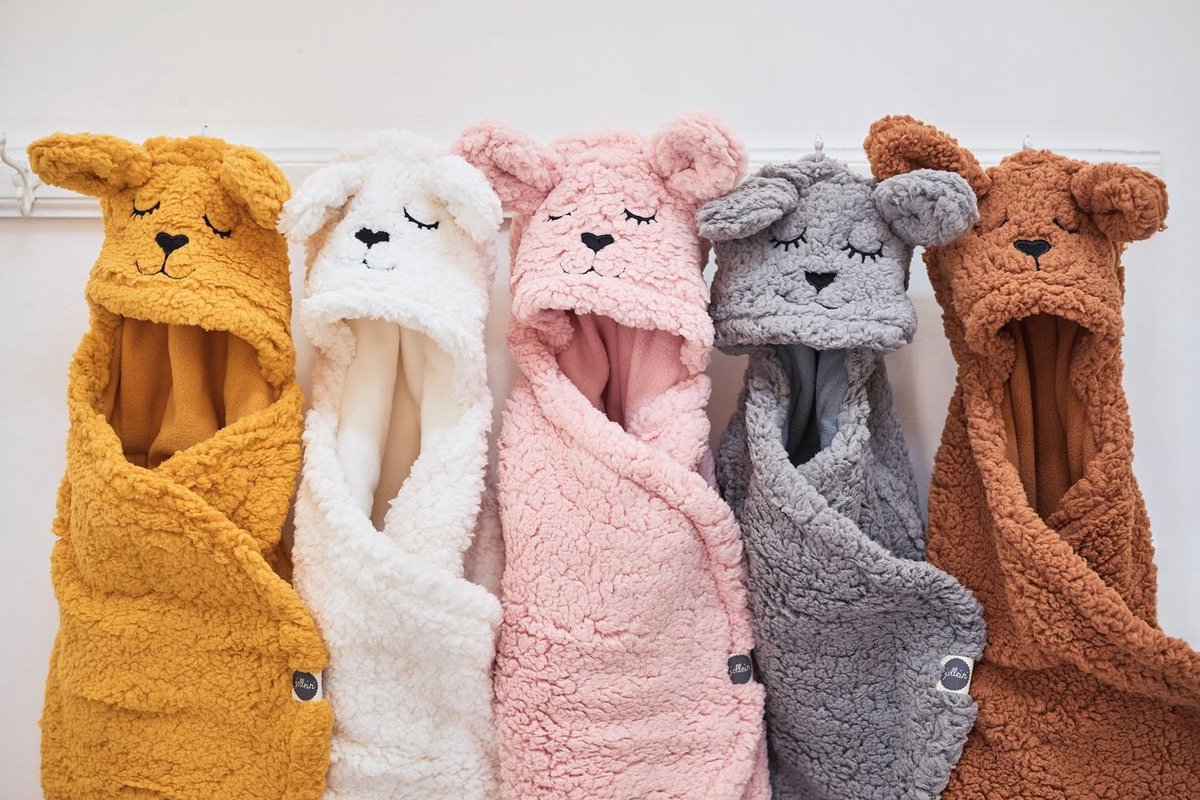 Jollein Wikkeldeken Bunny Caramel 100 X 105 Cm - Bruin