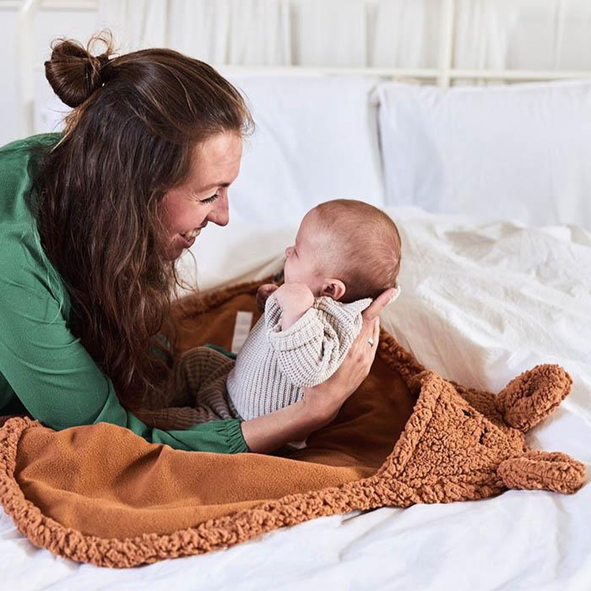 Jollein Wikkeldeken Bunny Caramel 100 X 105 Cm - Bruin