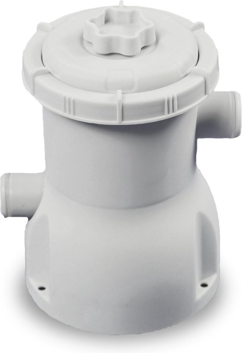 EXIT Toys Wood Zwembad 220x150x65cm Met Overkapping En Filterpomp - - Bruin