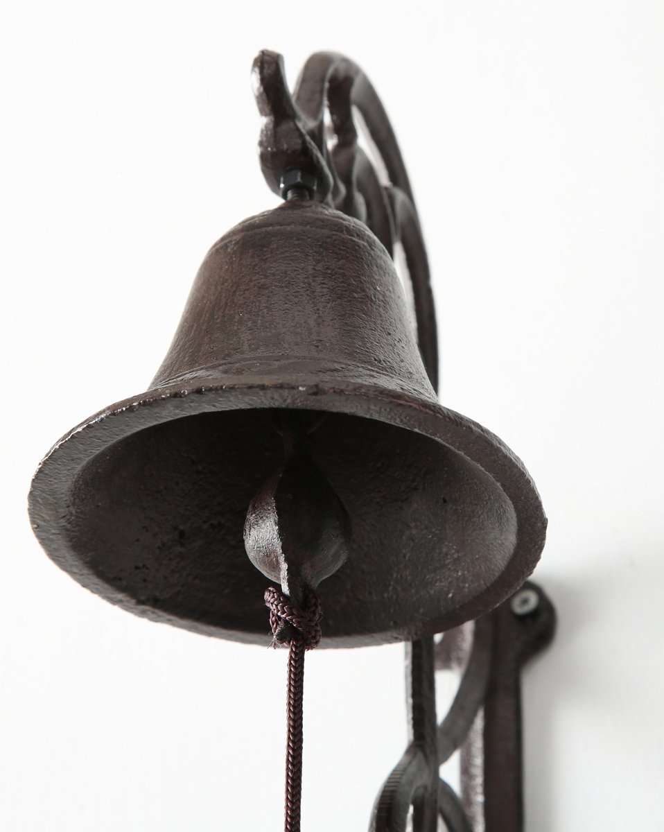 Klassieke deurbel gietijzer 33 cm - - Bruin