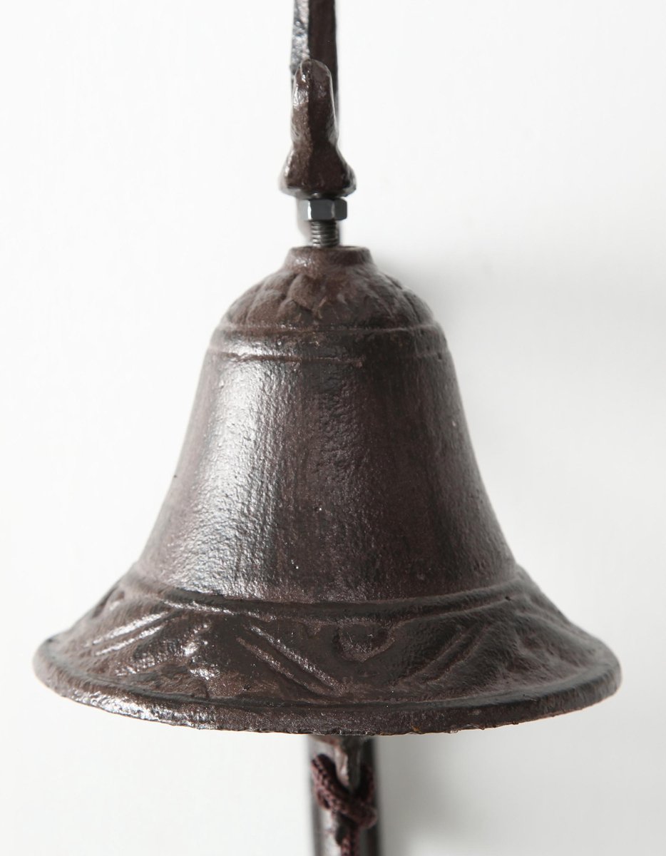 Klassieke deurbel gietijzer 33 cm - - Bruin