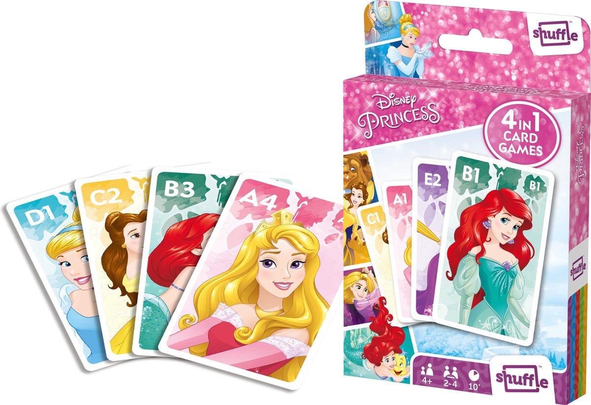 Shuffle Kaartspel 4-in-1 Disney Princess Karton 32-delig