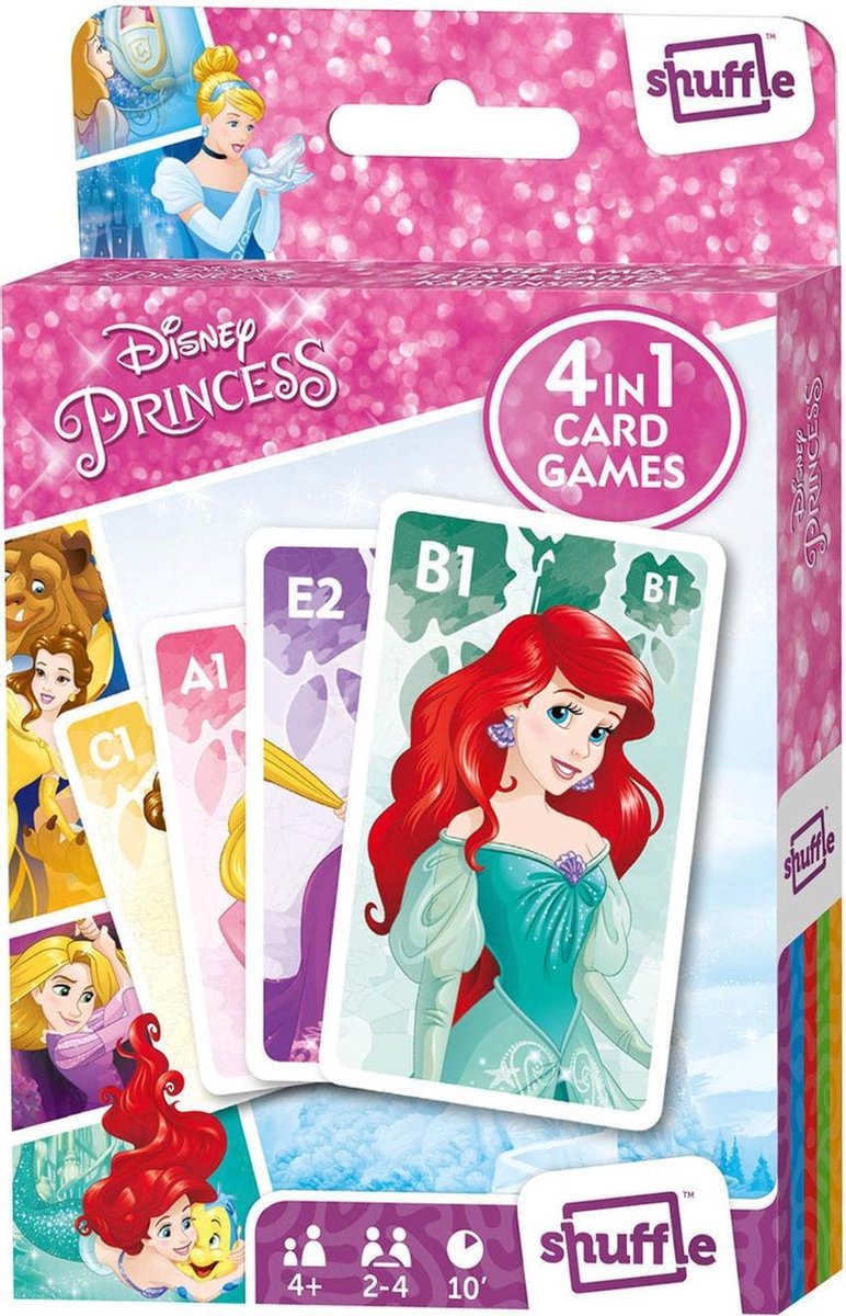 Shuffle Kaartspel 4-in-1 Disney Princess Karton 32-delig