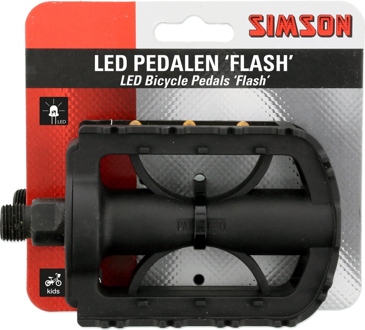 Simson Platformpedalen Led-verlichting 9/16 Inch 2 Stuks - Zwart
