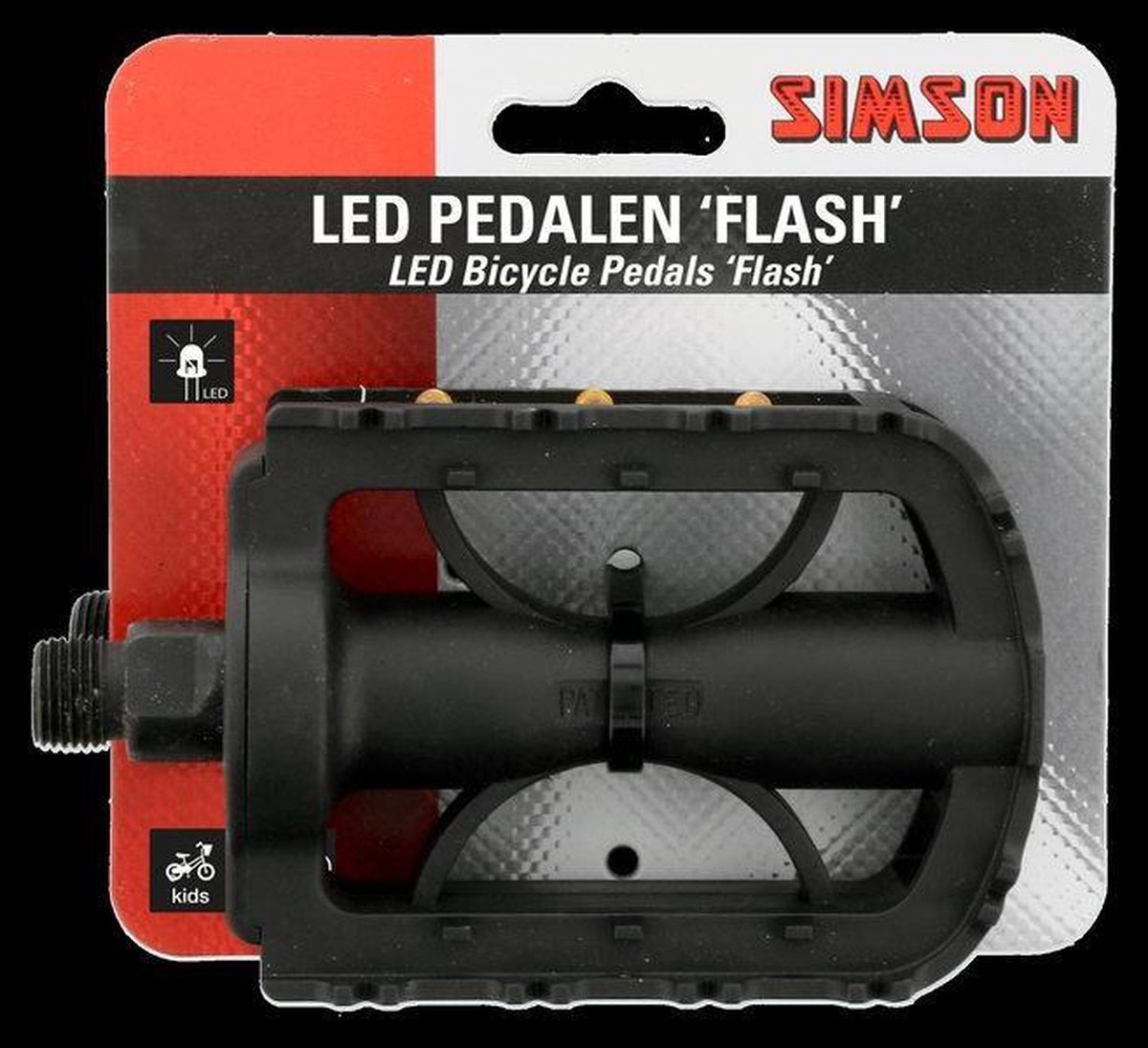 Simson Platformpedalen Led-verlichting 9/16 Inch 2 Stuks - Zwart