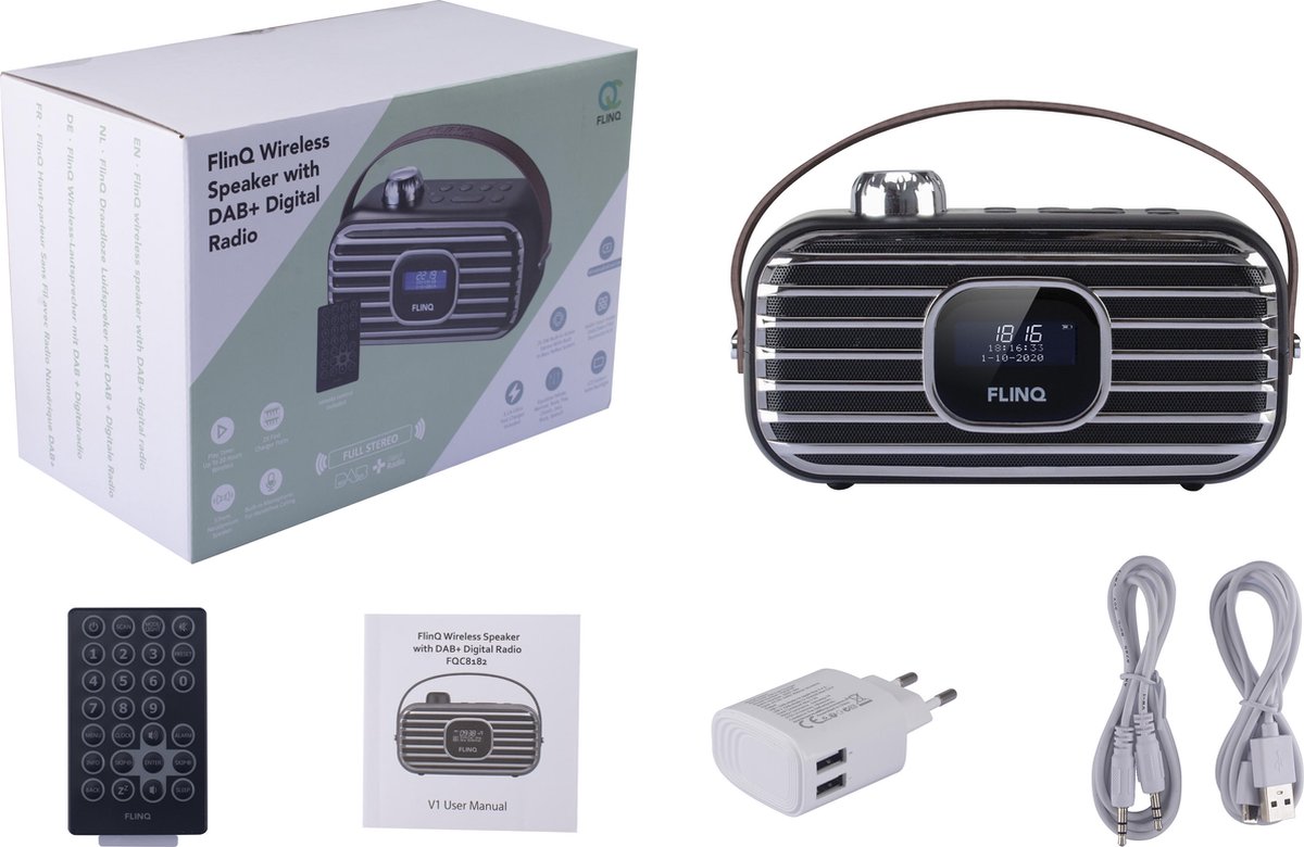 FlinQ Dab+ Radio - Zwart