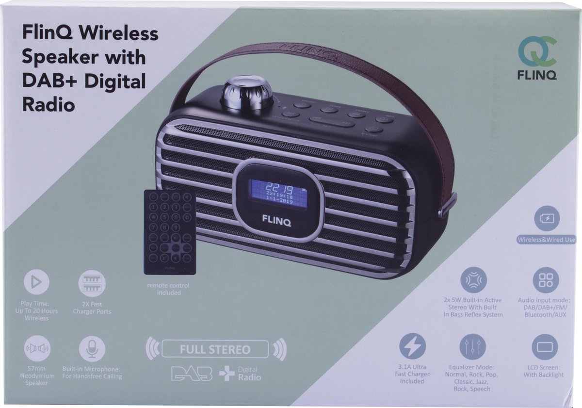 FlinQ Dab+ Radio - Zwart