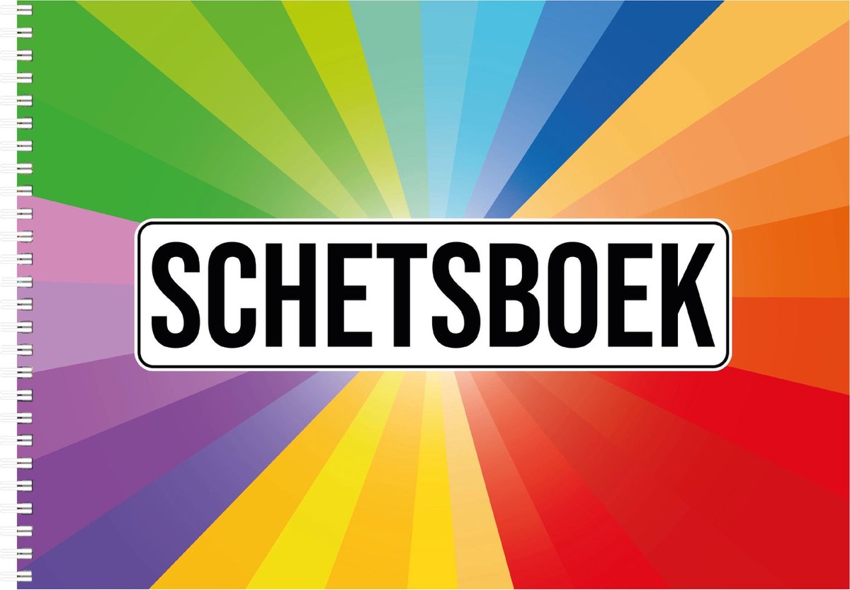 Bellatio Decorations Schetsboek Voor Kinderen In A4 Formaat 50 Paginas En Met 50 Goede Viltstiften Met Dunne Punt - Wit