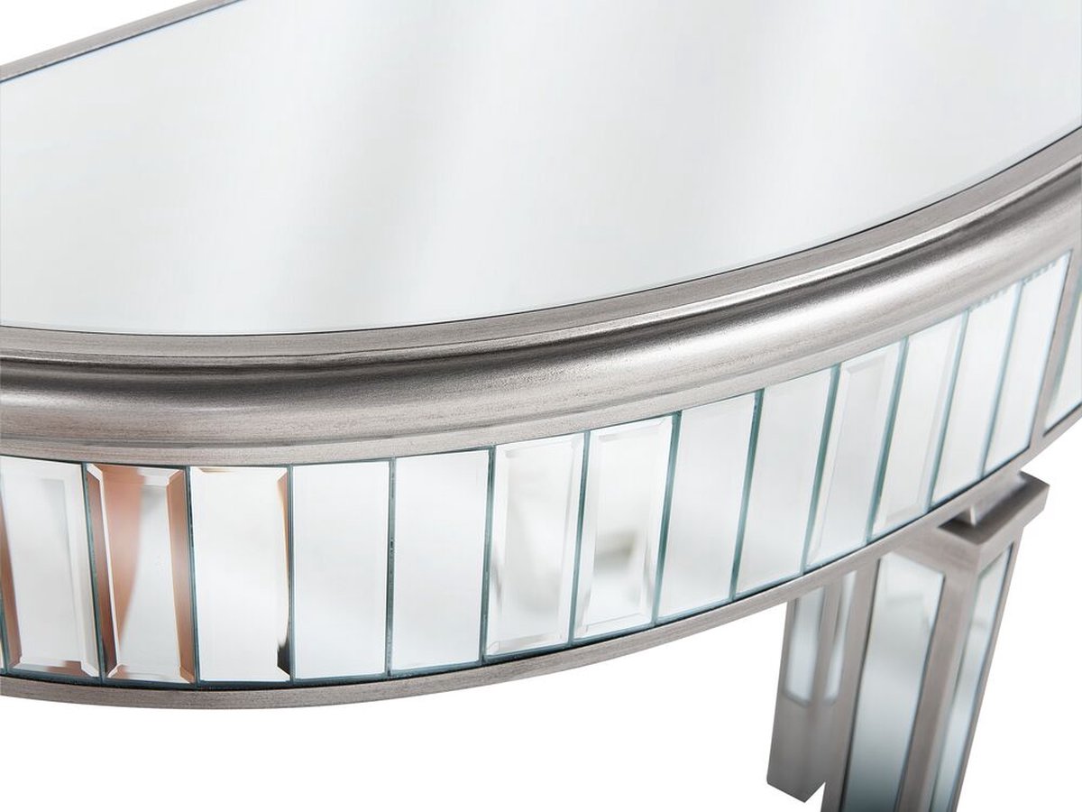 Beliani Tolouse Kaptafel Glas 35 X 90 Cm - Silver