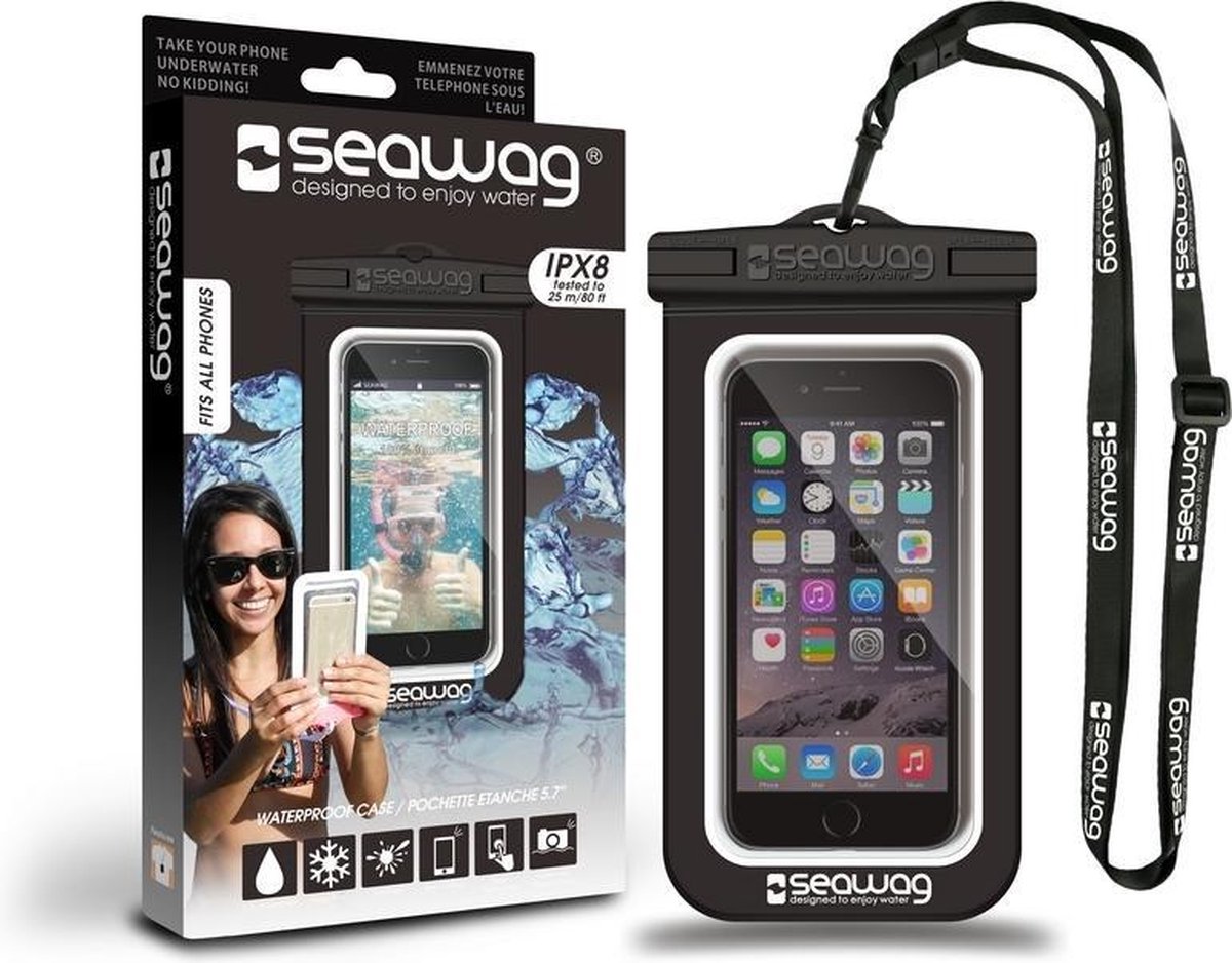 Seawag Waterdichte Hoes Voor Smartphone / Wit - Zwart