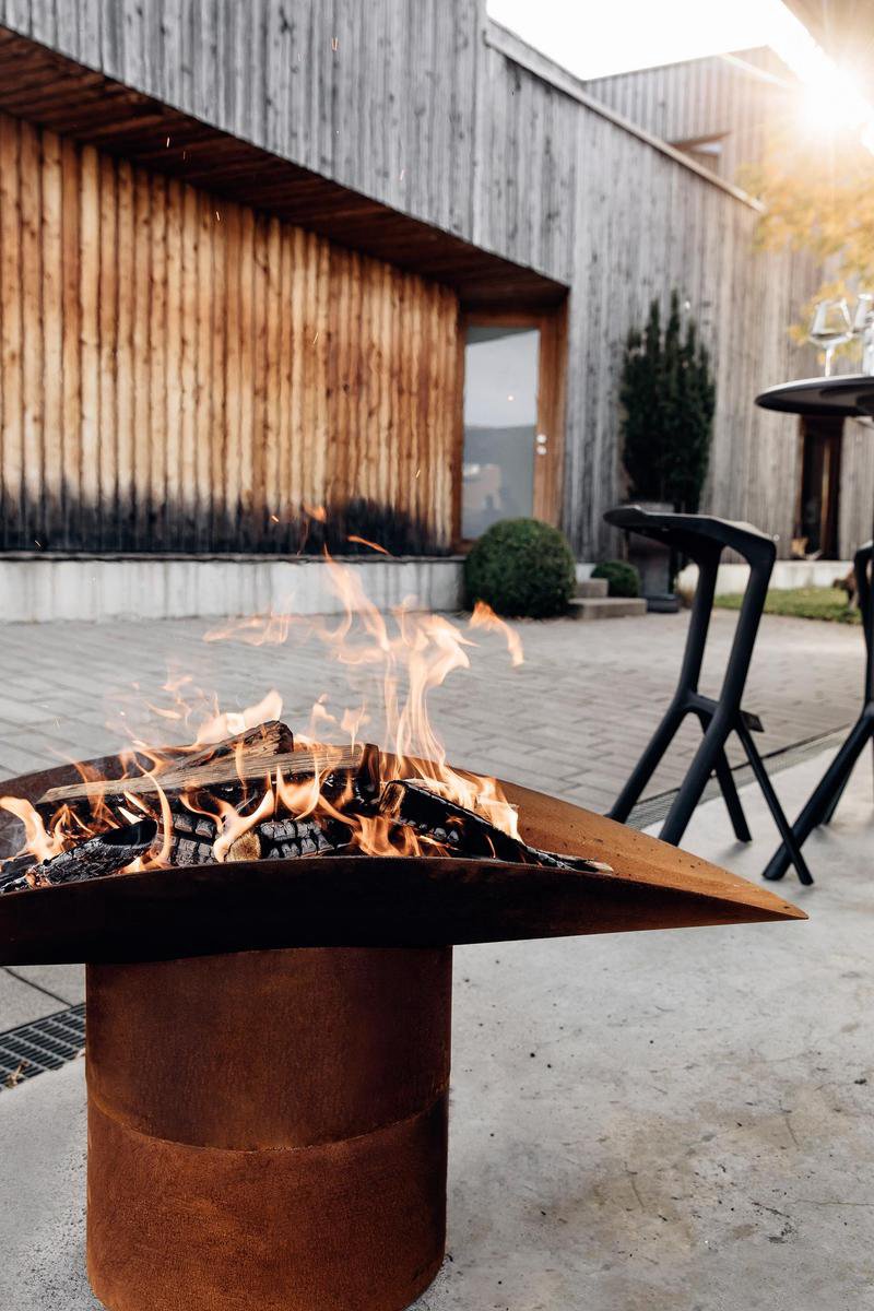 Höfats Vuurschaal Ellipse 110 X 57 X 36 Cm Rvs - Grijs