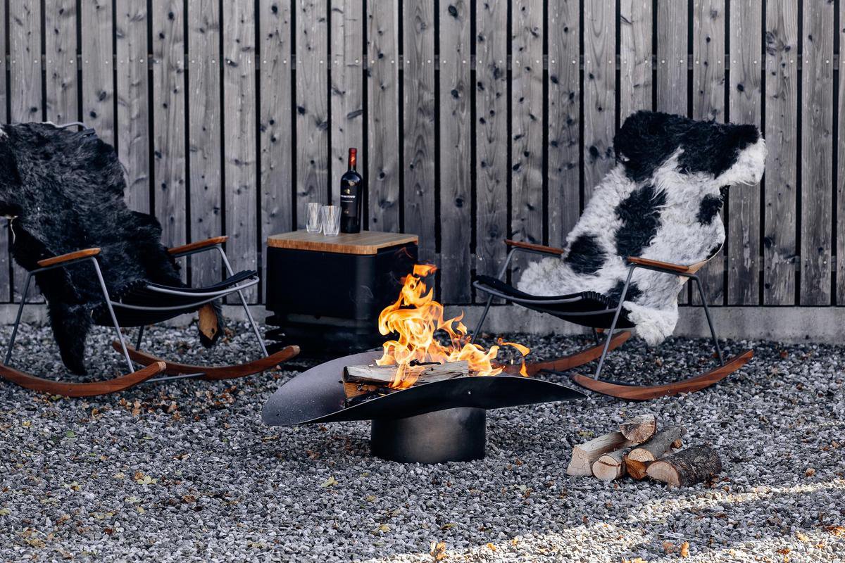 Höfats Vuurschaal Ellipse 110 X 57 X 36 Cm Rvs - Grijs