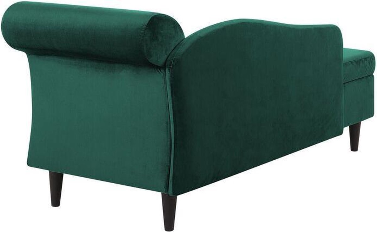 Beliani Luiro Chaise Longue Fluweel 70 X 160 Cm - Groen