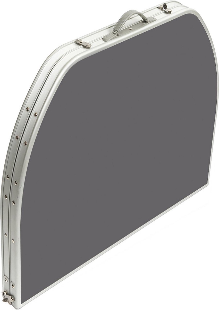 Bo-Camp - Tafel - Ovaal - Koffermodel - 150x80 Cm - Grijs