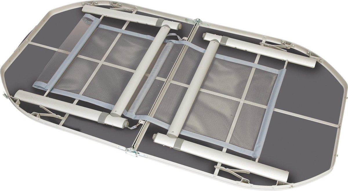 Bo-Camp - Tafel - Ovaal - Koffermodel - 150x80 Cm - Grijs