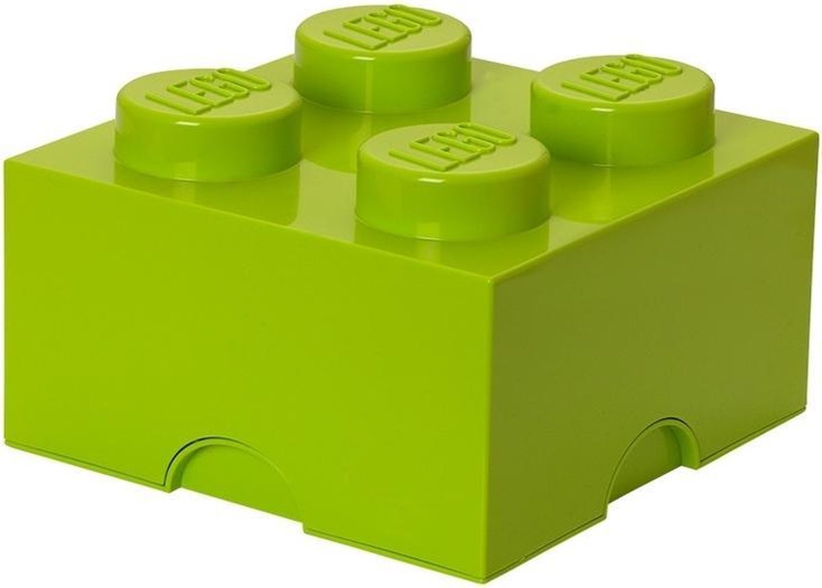 Room Copenhagen Lego Brick 4 Opbergbox - Lime - Verde