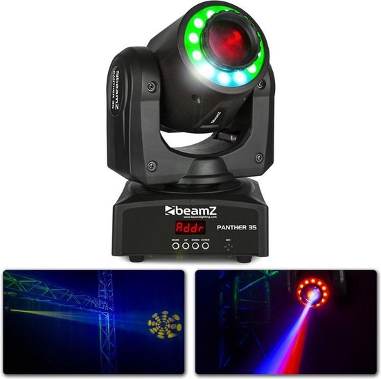 BEAMZ Panther 35 LED Spot Moving Head + LED Ring