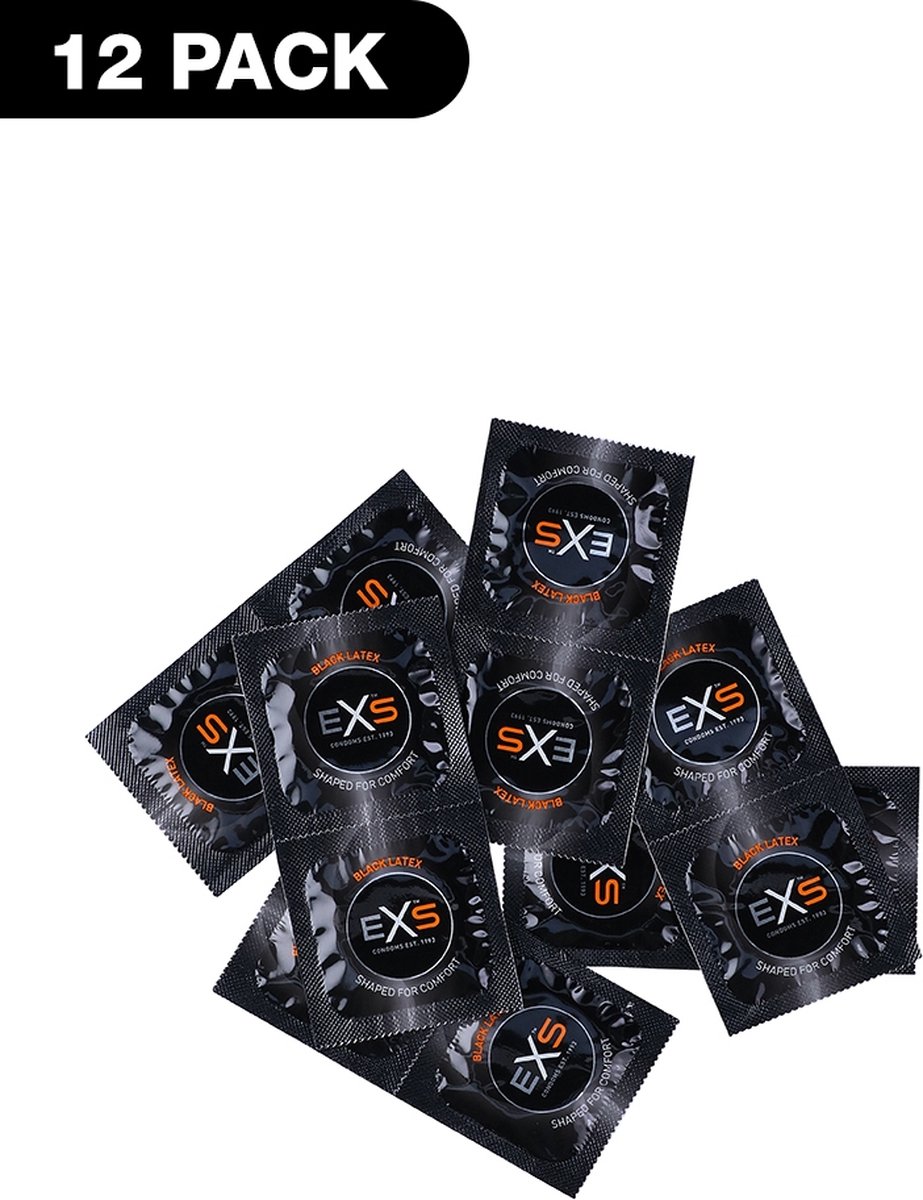 Healthcare EXS Condoms EXS Black Latex condooms 12 pc