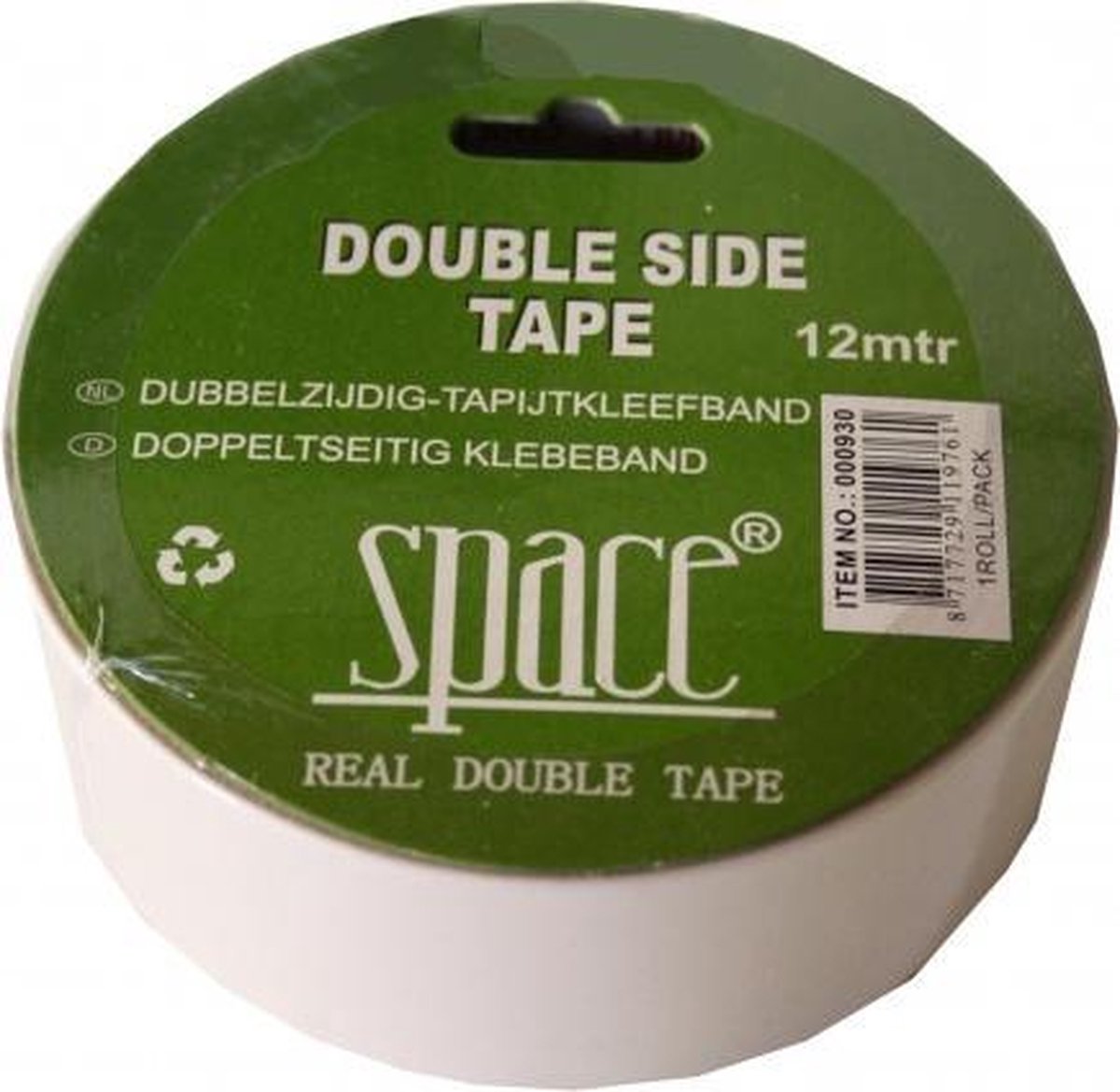 Benson Dubbelzijdige Tape 12 Meter - Wit