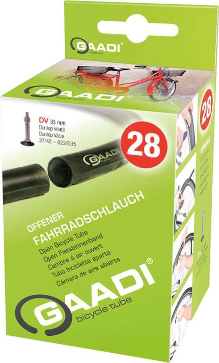 Gaadi Binnenband 28 X 1.50/1.75(40/47-622) Dv 40 Mm - Zwart