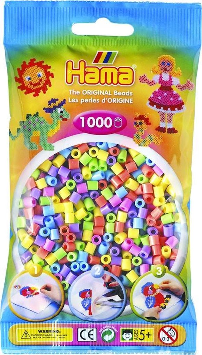Hama Strijkkralen - Pastel - 1000 Stuks