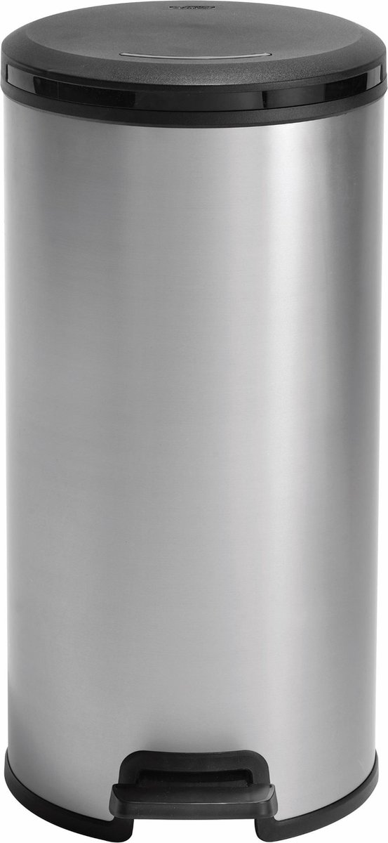 Curver Decobin Pedaalemmer - 30 L - Rond - Silver