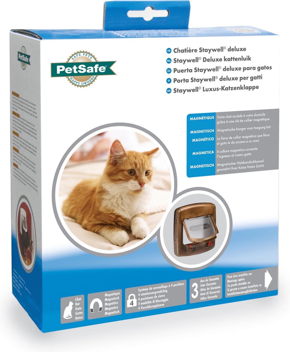 Gebr. de Boon Staywell Magnetisch De Luxe kattenluik wit