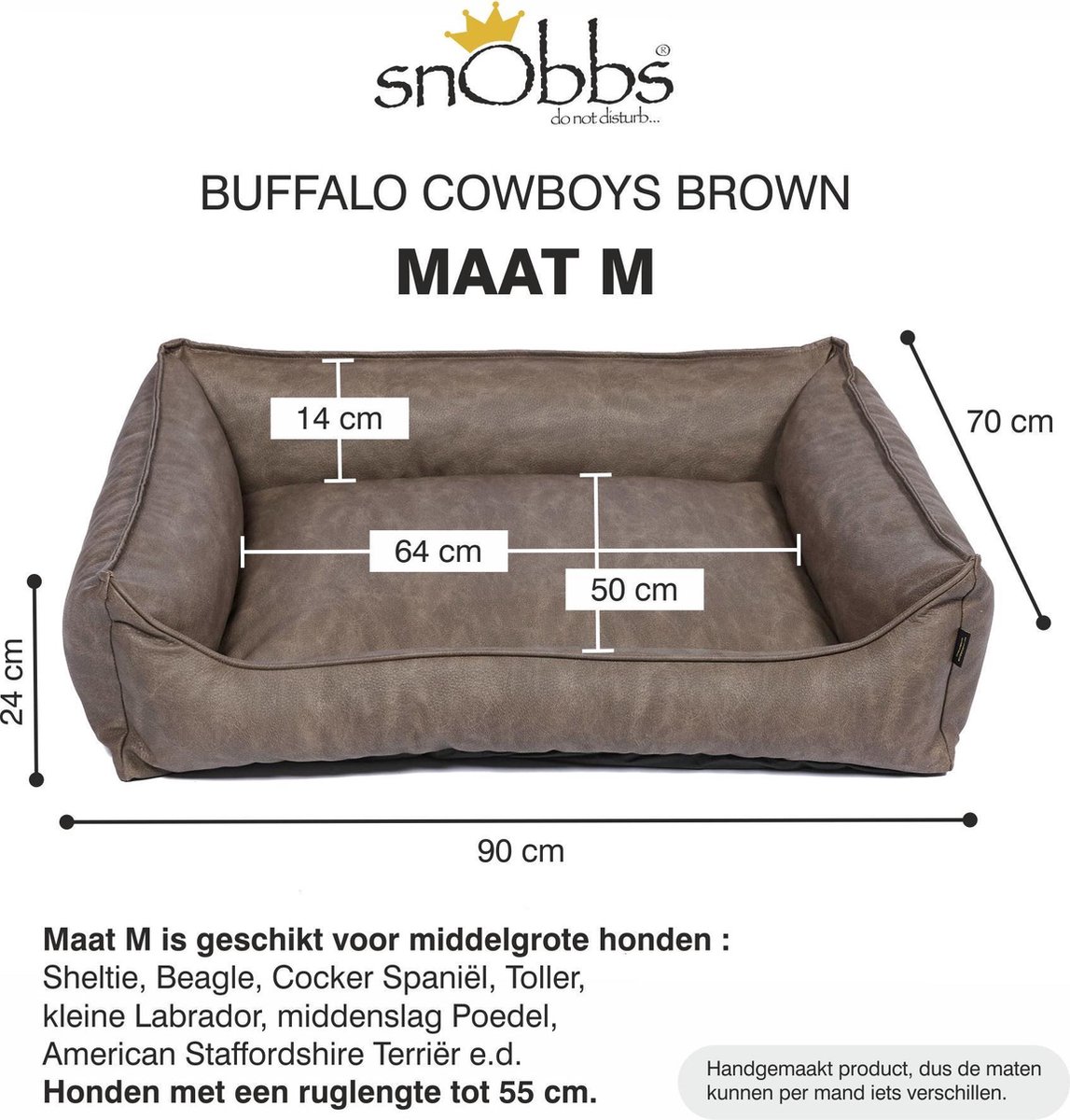 snObbs Hondenmand Buffalo Cowboys Brown - Bruin